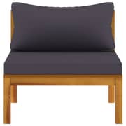 Vidaxl 3 Piece Garden Lounge Set With Dark Grey Cushions Acacia Wood