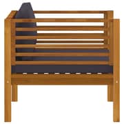 Vidaxl Garden Chair With Dark Grey Cushions Solid Acacia Wood