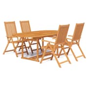 Vidaxl 5 Piece Garden Dining Set Solid Acacia Wood