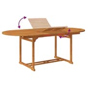 Vidaxl 5 Piece Garden Dining Set Solid Acacia Wood