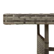 Vidaxl Garden Table Grey 160x70x72 Cm Poly Rattan & Solid Acacia Wood