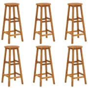 Vidaxl Bar Stools 6 Pcs Solid Acacia Wood
