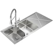 TEKA Reversible Sink Two Bowls + Drainer Top/Flush Mount - Brooklyn 80 M-XP 2
