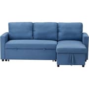 Galaxy Design Dewan Sofa Cum Bed With Cution - Dark Blue, W220 X L160 X H90 Cm