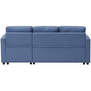 Galaxy Design Dewan Sofa Cum Bed With Cution - Dark Blue, W220 X L160 X H90 Cm
