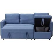 Galaxy Design Dewan Sofa Cum Bed With Cution - Dark Blue, W220 X L160 X H90 Cm
