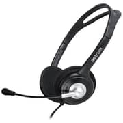 Astrum HS110 Stereo Wired On Ear Headset with Mic Black