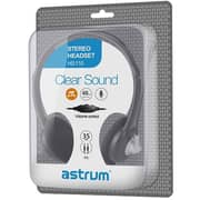 Astrum HS110 Stereo Wired On Ear Headset with Mic Black
