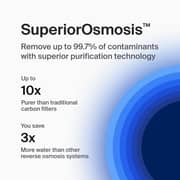 Bluewater Pro 600C-HF | SuperiorOsmosis™ Water Purifier | Up to 99.7% Purity | Compact | Up to 6 L / 1.6 US gal Per Minute and 7,600 L / 2,007 US gal Per Day