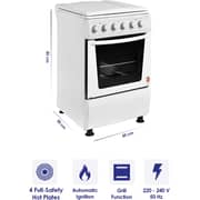 Super General Freestanding Electric-cooker 4 Hot Plates White SGC-5041-BS 1 Year Warranty