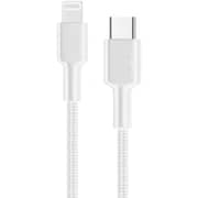 Aukey Braided Nylon USB Type-C To Lightning Cable 0.9m White