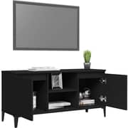 Vidaxl Tv Cabinet With Metal Legs Black 103.5x35x50 Cm