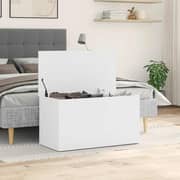 Vidaxl Storage Chest White 84x42x46 Cm Engineered Wood