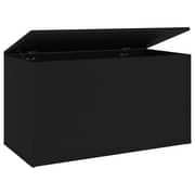 Vidaxl Storage Chest Black 84x42x46 Cm Engineered Wood
