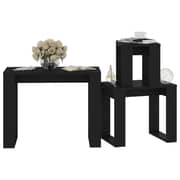 Vidaxl Nesting Tables 3 Pcs Black Engineered Wood
