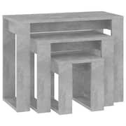 Vidaxl Nesting Tables 3 Pcs Concrete Grey Engineered Wood