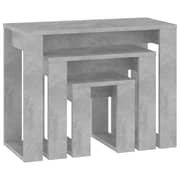 Vidaxl Nesting Tables 3 Pcs Concrete Grey Engineered Wood