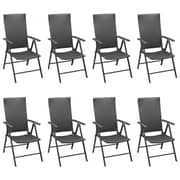 Vidaxl 9 Piece Garden Dining Set Black