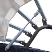 Vidaxl Outdoor Lounge Bed With Canopy Poly Rattan Black