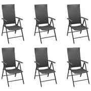Vidaxl 7 Piece Garden Dining Set Black