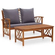 Vidaxl 2 Piece Garden Lounge Set With Cushions Solid Acacia Wood