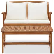 Vidaxl 2 Piece Garden Lounge Set With Cushions Solid Acacia Wood