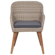 Vidaxl Outdoor Chairs With Cushions 2 Pcs Poly Rattan Brown