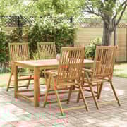 Vidaxl Folding Garden Chairs 4 Pcs Solid Acacia Wood