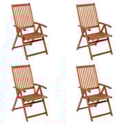 Vidaxl Folding Garden Chairs 4 Pcs Solid Acacia Wood