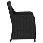 Vidaxl Outdoor Chairs With Cushions 2 Pcs Poly Rattan Black