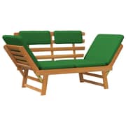 Vidaxl Garden Bench With Cushions 2-in-1 190 Cm Solid Acacia Wood