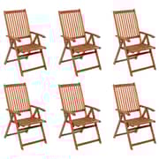 Vidaxl Folding Garden Chairs 6 Pcs Solid Acacia Wood