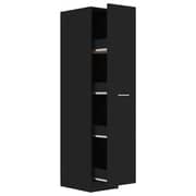 Vidaxl Apothecary Cabinet Black 30x42.5x150 Cm Engineered Wood