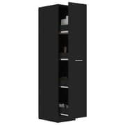 Vidaxl Apothecary Cabinet Black 30x42.5x150 Cm Engineered Wood