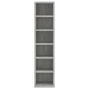 Vidaxl Cd Cabinet Concrete Grey 21x20x88 Cm Engineered Wood