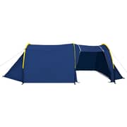 Vidaxl Camping Tent 4 Persons Navy Blue/yellow