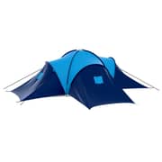 Vidaxl Camping Tent Polyester 9 Persons Blue-dark Blue