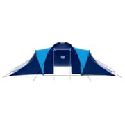 Vidaxl Camping Tent Polyester 9 Persons Blue-dark Blue