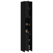 Vidaxl Bathroom Cabinet Black 30x30x183.5 Cm Engineered Wood
