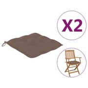 Vidaxl Chair Cushions 2 Pcs Taupe 40x40x7 Cm Fabric