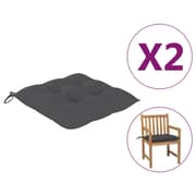 Vidaxl Chair Cushions 2 Pcs Anthracite 50x50x7 Cm Fabric
