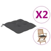 Vidaxl Chair Cushions 2 Pcs Anthracite 40x40x7 Cm Fabric