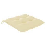 Vidaxl Chair Cushions 2 Pcs Cream White 40x40x7 Cm Fabric