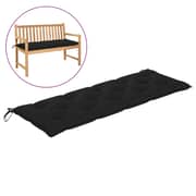 Vidaxl Garden Bench Cushion Black 150x50x7 Cm Fabric