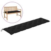 Vidaxl Garden Bench Cushion Black 200x50x7 Cm Fabric