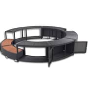 Vidaxl Black Poly Rattan Spa Surround