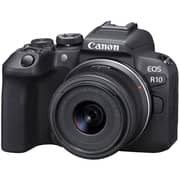 Canon EOS R10 Mirrorless Digital Camera Black + RF-S 18-45mm F4.5-6.3 IS STM Lens + EF-EOS R Mount Adapter