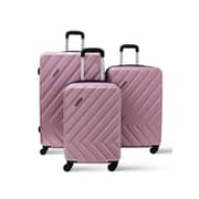 Para John Lightweight 3-pieces Abs Hard Side Travel Luggage Trolley Bag Set With Lock For Men Unisex Hard Shell Strong