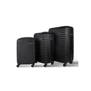 Para John Lightweight 3-pieces Abs Hard Side Travel Luggage Trolley Bag Set With Lock Unisex Hard Shell Strong