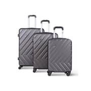 Para John Lightweight 3-pieces Abs Hard Side Travel Luggage Trolley Bag Set With Lock Unisex Hard Shell Strong